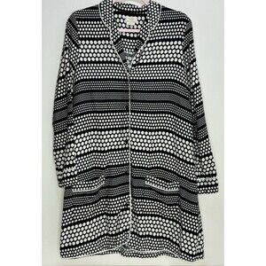 Kate Spade Nightshirt Nightgown S Black White Polka Dot Long Sleeve Everyday